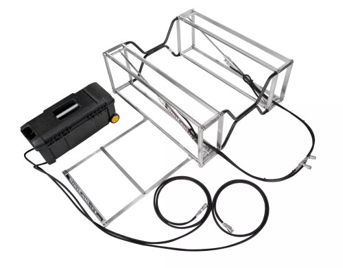 Race Car Lift - XO-Series - 4000 lb Capacity - 20 in Lift Rear - 18 in Lift Front - Riser / Pump / Hoses Included - Aluminum - Black Powder Coat - Each