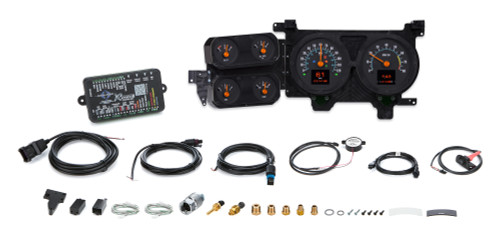 Gauge Kit - RTX Series - Analog - Fuel / Oil Pressure / Speedometer / Tachometer / Voltmeter / Water Temperature - Black / Blue Face - GM Fullsize SUV / Truck 1973-91 - Kit