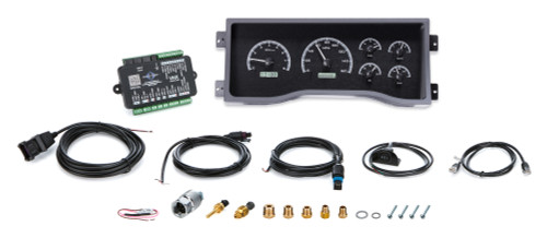 Gauge Kit - VHX Series - Analog - Fuel / Oil Pressure / Speedometer / Tachometer / Voltmeter / Water Temperature - Black Face - GM Fullsize SUV / Truck 1995-2000 - Kit