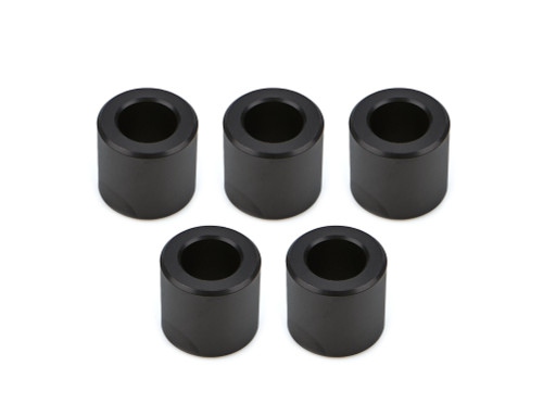 Lug Nut Spacer - Flat - 0.700 in ID - 1.200 in OD - 1.125 in Thick - Aluminum - Black Anodized - Set of 5