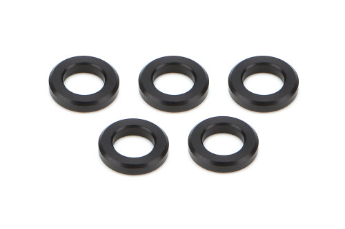 Lug Nut Spacer - Flat - 0.700 in ID - 1.200 in OD - 0.250 in Thick - Aluminum - Black Anodized - Set of 5
