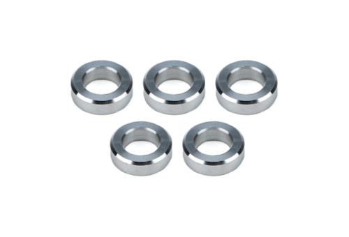 Lug Nut Spacer - Flat - 0.700 in ID - 1.200 in OD - 0.375 in Thick - Aluminum - Polished - Set of 5