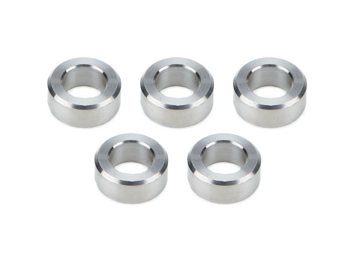 Lug Nut Spacer - Flat - 0.700 in ID - 1.200 in OD - 0.500 in Thick - Aluminum - Polished - Set of 5