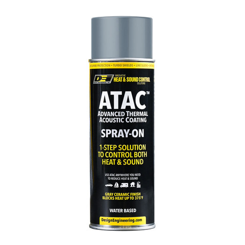 Sound / Heat Barrier - ATAC - Spray On - 375 Degree Fahrenheit Maximum - Ceramic - Gray - 12 oz Aerosol - Each