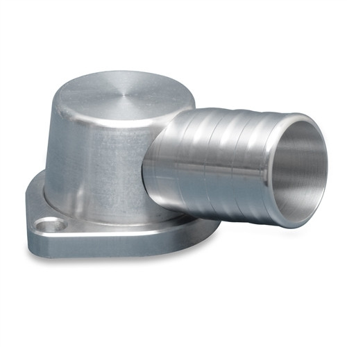Water Neck - 80 Degree - 1-1/2 in ID Hose - Swivel - Aluminum - Clear Anodized - GM LS-Series - Each