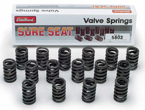 Valve Spring - Sure Seat - Single Spring - 252 lb/in Spring Rate - 1.150 in Coil Bind - 1.222 in OD - Small Block Chevy - Set of 16