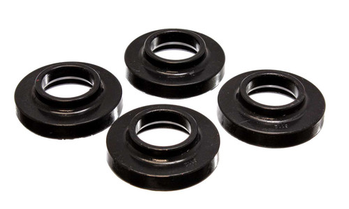 Coil Spring Isolator - Hyper-Flex - Front / Rear - 0.75 in Lift - Polyurethane - Black - Jeep 1984-2006 - Set of 4