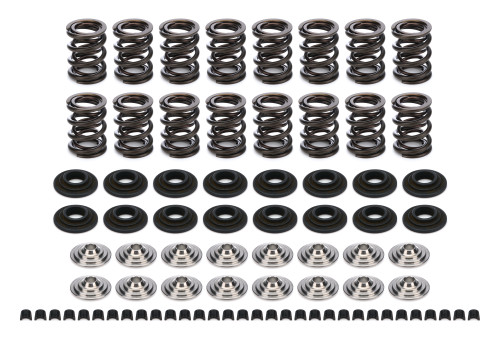 Valve Spring Kit - Dual Spring - 279 lb/in Spring Rate - 18 mm Coil Bind - 30.45 mm OD - Titanium Retainers / Chromoly Valve Locks / Seats - Honda 4-cylinder - Kit