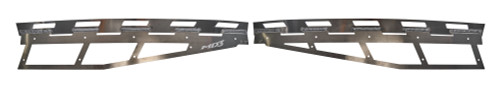 Spoiler - MD3 - 53.5 x 5 in - 70 Degrees - 2-Piece - Brackets Only - Aluminum - Natural - IMCA Stock Car - Pair
