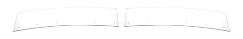 Spoiler - MD3 - 53.5 x 5 in - 70 Degrees - 2-Piece - Spoiler Only - Polycarbonate - Clear - IMCA Stock Car - Pair