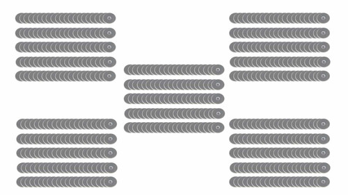 Backup Washer - Large - Avex Style - 3/16 in ID - 3/4 in OD - 0.042 in Thick - Aluminum - Natural - Set of 500