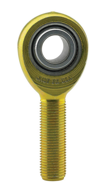 Rod End - JM Series - Spherical - 3/8 in Bore - 3/8-24 in Right Hand Male Thread - Steel Ball - Steel - Chromate / Zinc Plated - Each