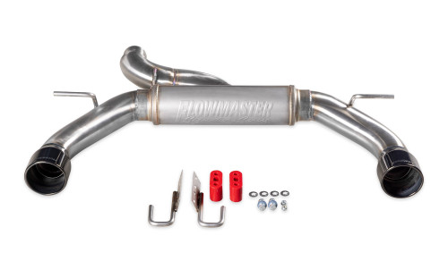 Exhaust System - Signature Series - Axle-Back - 3 in Diameter - 4 in Tips - Stainless - Natural - Ford Midsize SUV 2021-25 - Kit