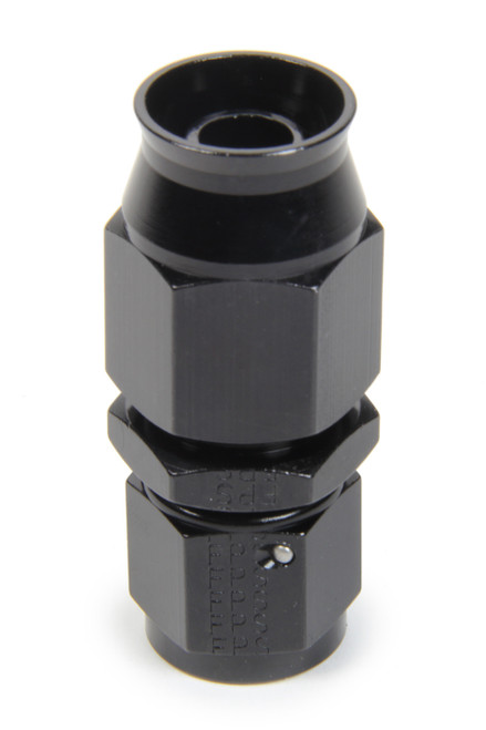 Fitting - Hose End - Race-Rite - PTFE Hose - Straight - 8 AN Hose Barb to 8 AN Female - Aluminum - Black Anodized - Each