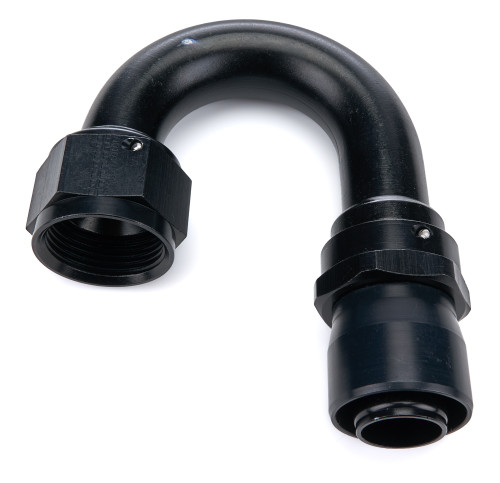 Fitting - Hose End - Sport-Crimp - 180 Degree - 16 AN Hose to 16 AN Female - Aluminum - Black Anodized - Each Fitting - Hose End - Sport-Crimp - 180 Degree - 16 AN Hose to 16 AN Female - Aluminum - Black Anodized - Each