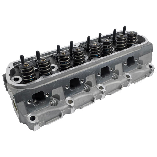 Cylinder Head - Thumper - Assembled - 2.020 in / 1.600 in Valves - 185 cc Intake - 60 cc Chamber - 1.460 in Springs - Angle Plug - Aluminum - Natural - Small Block Ford - Each