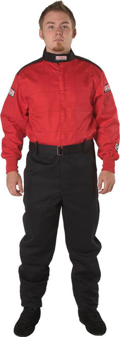 Driving Suit - GF125 - 1-Piece - SFI 3.2A/1 - Single Layer - Fire Retardant Fabric - Red - 3X-Large - Each