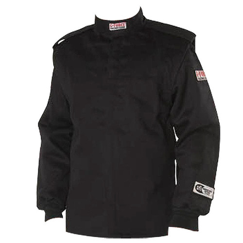 Driving Jacket - GF125 - SFI 3.2A/1 - Single Layer - Fire Retardant Cotton - Black - 4X-Large - Each Driving Jacket - GF125 - SFI 3.2A/1 - Single Layer - Fire Retardant Cotton - Black - 4X-Large - Each