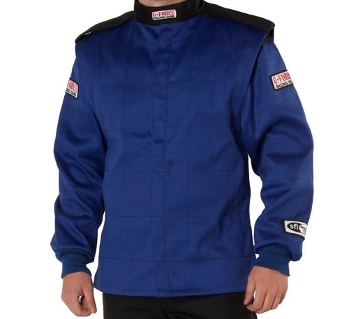 Driving Jacket - GF125 - SFI 3.2A/1 - Single Layer - Fire Retardant Cotton - Blue - Youth Small - Each Driving Jacket - GF125 - SFI 3.2A/1 - Single Layer - Fire Retardant Cotton - Blue - Youth Small - Each