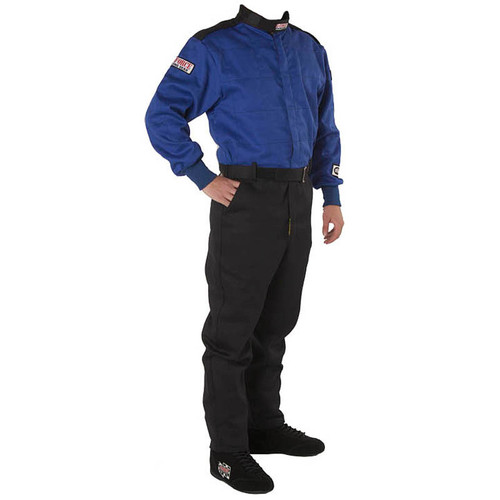 Driving Suit - GF525 - 1-Piece - SFI 3.2A/5 - Double Layer - Fire Retardant Fabric - Blue / Black - X-Large - Each