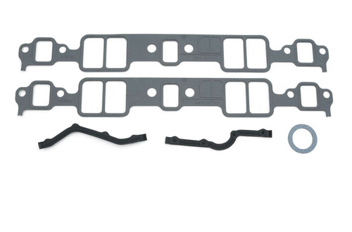 Intake Manifold Gasket - 0.075 in Thick - 1.273 x 2 in Rectangular Port - Steel Core Laminate - Small Block Chevy - Kit