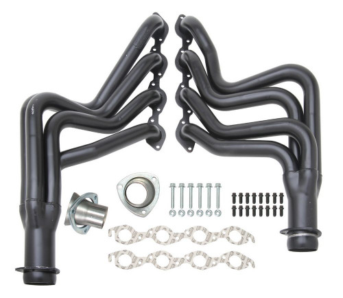 Headers - 1.75 in Primary - 3 in Collector - Gaskets / Hardware / Reducers Included - Steel - Black Paint - Big Block Chevy - GM A-Body / B-Body / F-Body / X-Body 1964-75 - Pair Headers - 1.75 in Primary - 3 in Collector - Gaskets / Hardware / Reducers Included - Steel - Black Paint - Big Block Chevy - GM A-Body / B-Body / F-Body / X-Body 1964-75 - Pair