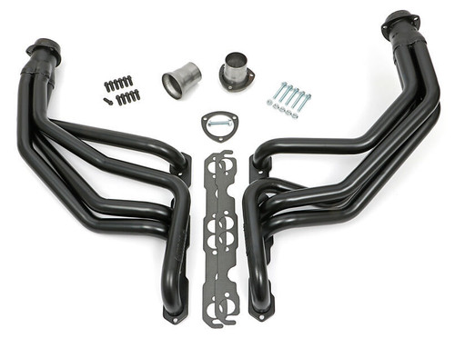 Headers - 1.625 in Primary - 3 in Collector - Gaskets / Hardware / Reducers Included - Steel - Black Paint - Small Block Chevy - GM Fullsize SUV / Truck 1967-91 - Pair Headers - 1.625 in Primary - 3 in Collector - Gaskets / Hardware / Reducers Included - Steel - Black Paint - Small Block Chevy - GM Fullsize SUV / Truck 1967-91 - Pair
