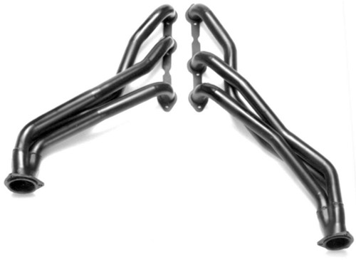 Headers - 1.5 in Primary - 2.5 in Collector - Gaskets / Hardware / Reducers Included - Steel - Black Paint - GM V6 - GM Compact SUV / Truck 1988-93 - Pair Headers - 1.5 in Primary - 2.5 in Collector - Gaskets / Hardware / Reducers Included - Steel - Black Paint - GM V6 - GM Compact SUV / Truck 1988-93 - Pair