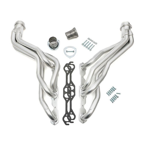 Headers - Elite Ultra-Duty - 1.625 in Primary - 3 in Collector - Gaskets / Hardware / Reducers Included - Steel - Silver Ceramic - Small Block Chevy - GM Fullsize Truck 1988-95 - Pair Headers - Elite Ultra-Duty - 1.625 in Primary - 3 in Collector - Gaskets / Hardware / Reducers Included - Steel - Silver Ceramic - Small Block Chevy - GM Fullsize Truck 1988-95 - Pair