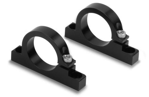 Fuel Filter Bracket - Clamp-On - 1.5 in OD Tubes - Aluminum - Black Anodized - Pair
