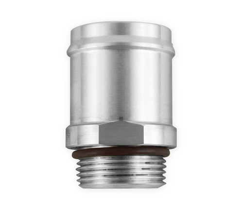 Fitting - Frostbite - Adapter - Straight - 16 AN Male O-Ring to 1-1/2 in Hose Barb - Aluminum - Clear Anodized - Radiators - Each