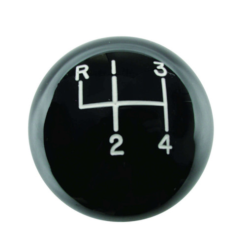 Shifter Knob - 3/8-16 in Thread - Plastic - Black - 4 Speed - Universal - Each