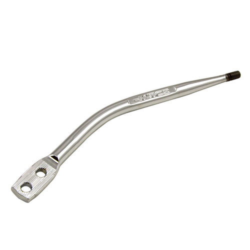 Shifter Stick - Single Bend - 11.21 in Length - 3/8-16 in Thread - Steel - Chrome - Hurst Manual Shifters - Each