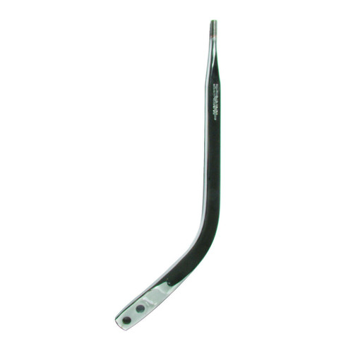 Shifter Stick - Competition Plus - Single Bend - 12 in Length - 3/8-16 in Thread - Steel - Chrome - Hurst Manual Shifters - Each