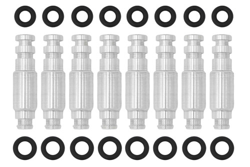 Mock Fuel Injector - Aluminum - Natural - LS2 - GM LS-Series - Set of 8