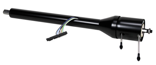 Steering Column - Retrofit - Tilt - Hazard / Turn Signal - Steel - Black Powder Coat - Chevy Truck 1955-59 - Each Steering Column - Retrofit - Tilt - Hazard / Turn Signal - Steel - Black Powder Coat - Chevy Truck 1955-59 - Each