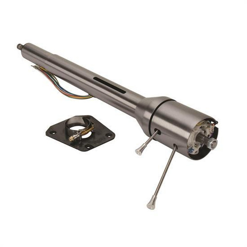 Steering Column - Retrofit - Tilt - Hazard / Turn Signal - Steel - Natural - Ford Mustang 1969 - Each Steering Column - Retrofit - Tilt - Hazard / Turn Signal - Steel - Natural - Ford Mustang 1969 - Each