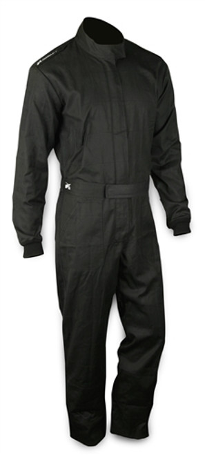 Driving Suit - Paddock - 1-Piece - SFI 3.2A/5 - Multi-Layer - Fire Retardant Cotton - Black - Large - Each Driving Suit - Paddock - 1-Piece - SFI 3.2A/5 - Multi-Layer - Fire Retardant Cotton - Black - Large - Each
