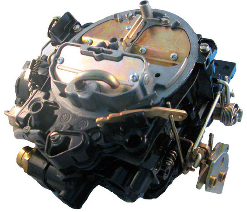 Carburetor - Marine - Quadrajet - 4-Barrel - 750 CFM - Spread Bore - Electric Choke - Air Valve Secondary - Single Inlet - Black Chromate - Reman - Each