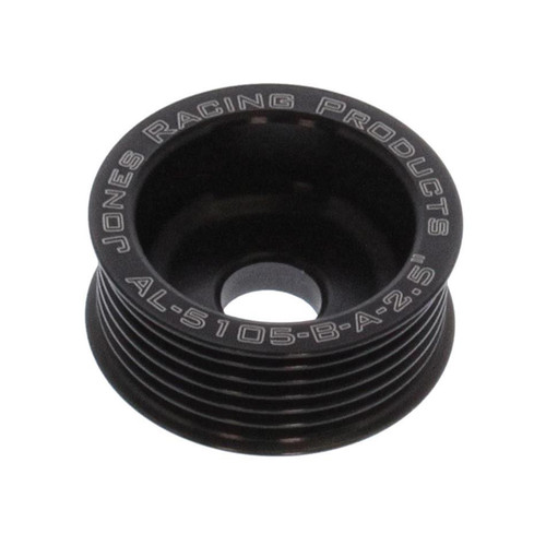 Alternator Pulley - Serpentine - 6-Rib - 2.5 in Diameter - 17 mm Shaft - Aluminum - Black Anodized - Universal - Each