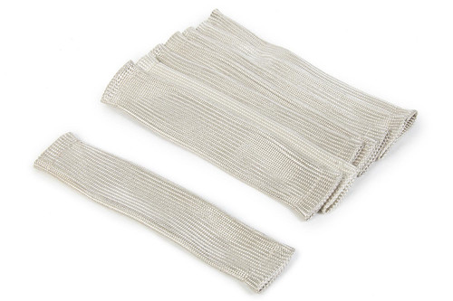 Spark Plug Boot Sleeve - KoolSox - 0.75 in Diameter - 8 in Long - Braided Fiberglass - Silver - Set of 8