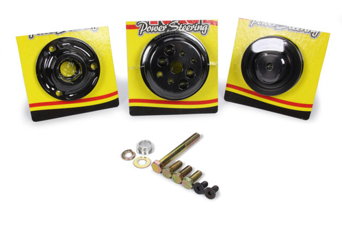 Pulley Kit - Pro-Series - 6-Rib Serpentine - 15 Percent Reduction - Aluminum - Black Anodized - Small Block Chevy - Kit Pulley Kit - Pro-Series - 6-Rib Serpentine - 15 Percent Reduction - Aluminum - Black Anodized - Small Block Chevy - Kit