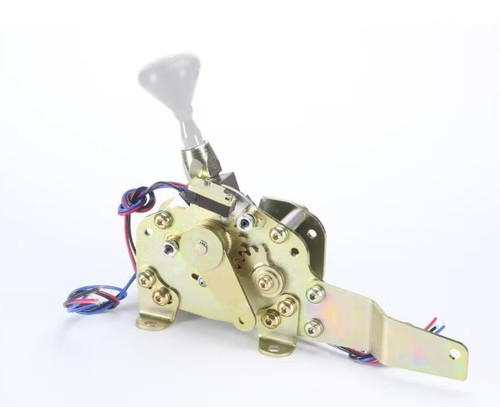 Shifter - Electronic Sport - Automatic - Floor Mount - 10 in Stick - Brushed Mushroom Knob - Single Bend - 4L60E - Kit