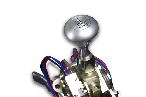 Shifter - Electronic Sport - Automatic - Floor Mount - 6 in Stick - Brushed Mushroom Knob - 4R70W / AODE - Kit
