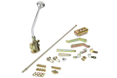 Shifter - Automatic - Floor Mount - 12 in Stick - Brushed Mushroom Knob - 700R4 - Kit