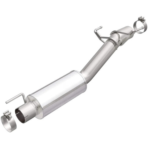 Muffler - D-Fit - 3.5 in Center Inlet - 3.5 in Center Outlet - 14 x 6 in Round Body - Stainless - Natural - Ram Fullsize Truck 2014-24 - Kit Muffler - D-Fit - 3.5 in Center Inlet - 3.5 in Center Outlet - 14 x 6 in Round Body - Stainless - Natural - Ram Fullsize Truck 2014-24 - Kit
