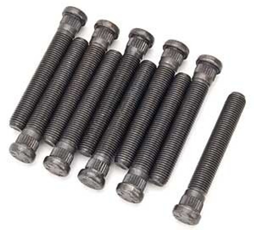 Wheel Stud - 7/16-20 in Thread - 2.875 in Long - 0.480 in Knurl - Steel - Black Oxide - Set of 10