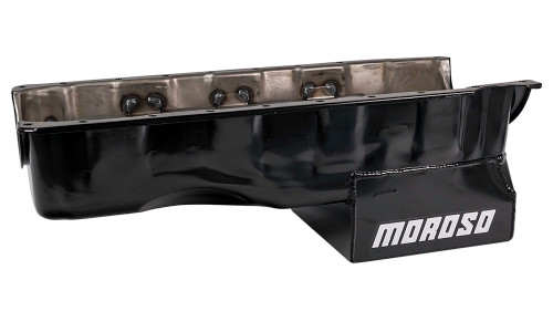 Engine Oil Pan - Street / Strip - Rear Sump - 6.5 qt - 8 in Deep - Steel - Black Powder Coat - Gen V / Gen VI - Big Block Chevy - Each