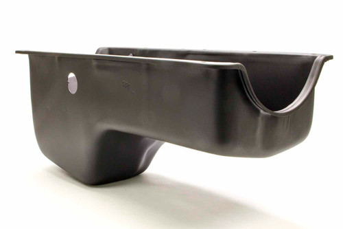 Engine Oil Pan - Stock Replacement - Rear Sump - Steel - Black Powder Coat - Ford PowerStroke - Ford Fullsize SUV / Truck / Van 1994-2003 - Each