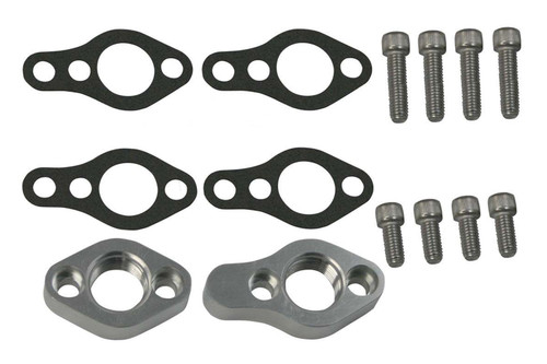 Water Pump Adapter - Standard to Remote - 12 AN Female Ports - Aluminum - Small Block Chevy - Kit